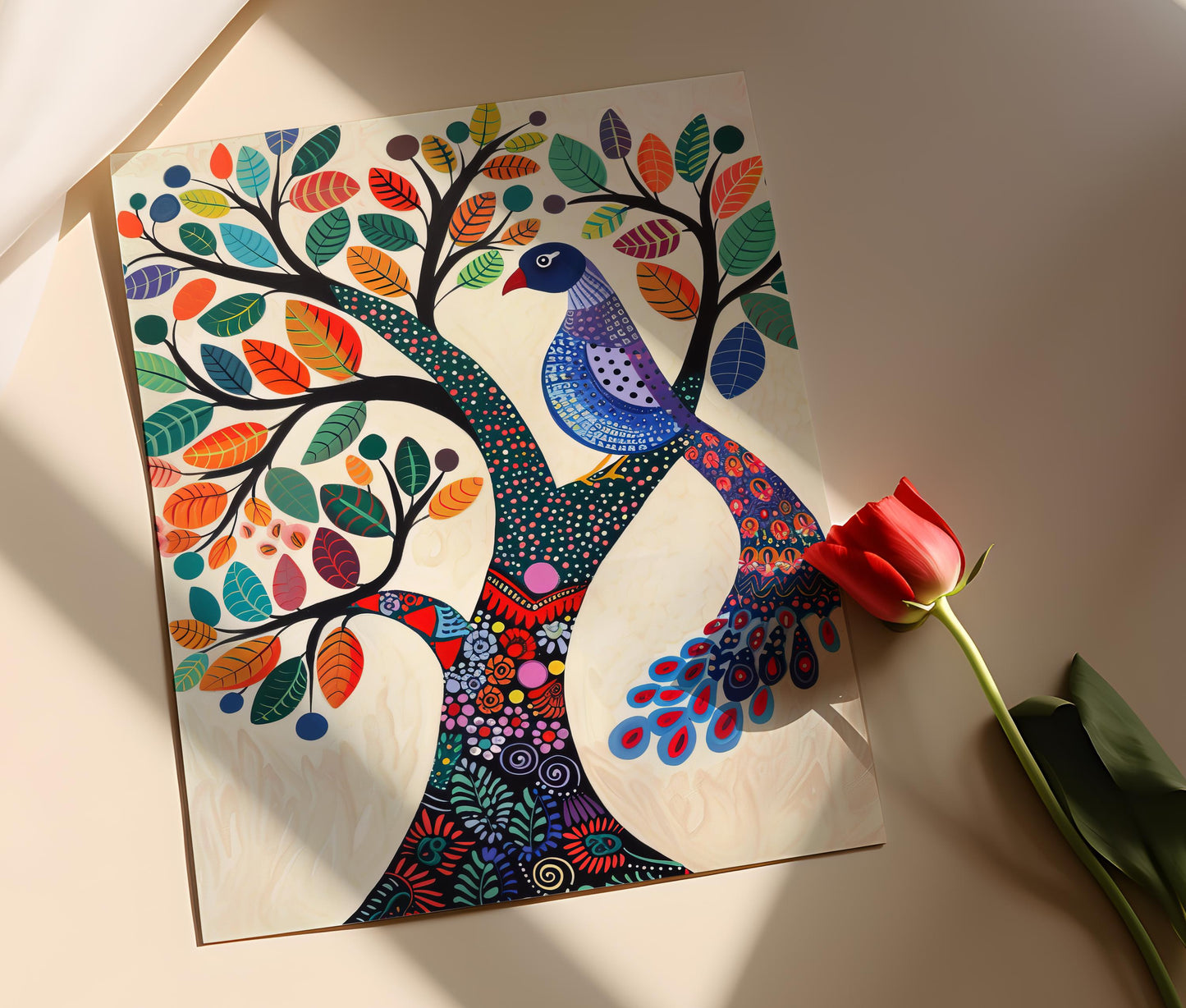 Affiche Gond – Poster d'Art Populaire Indien Traditionnel