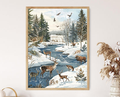 Affiche Musée en plein air Skansen – Art nordique en hiver