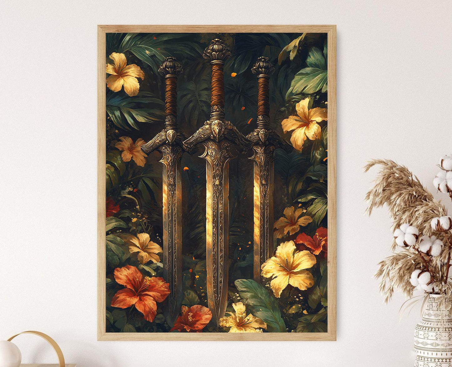 Affiche Kris Indonésien – Poster Art de Dague Ornée en Métal