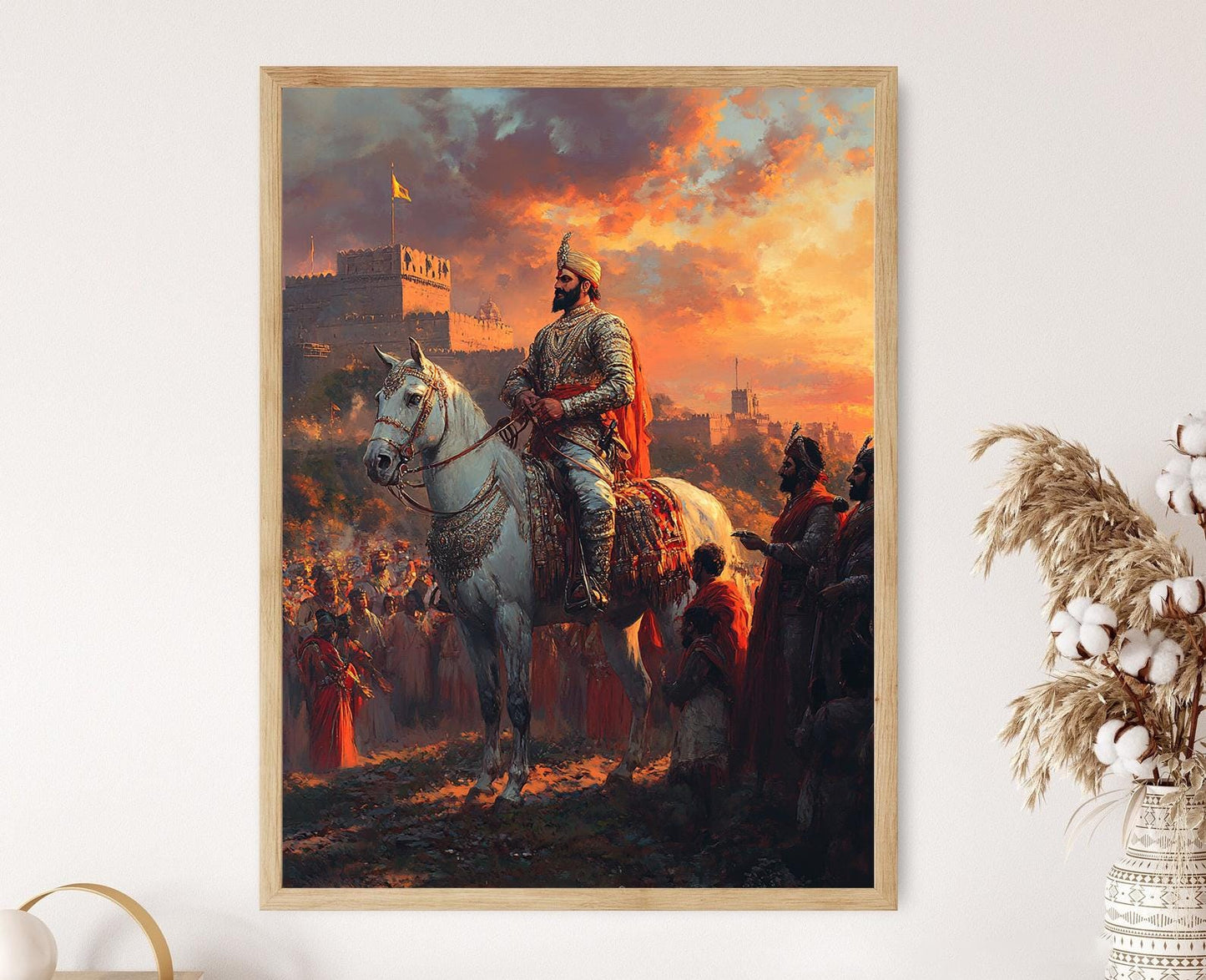 Affiche Shivaji Maharaj – Art Print pour le Nouvel An Marathi et Décor Festif