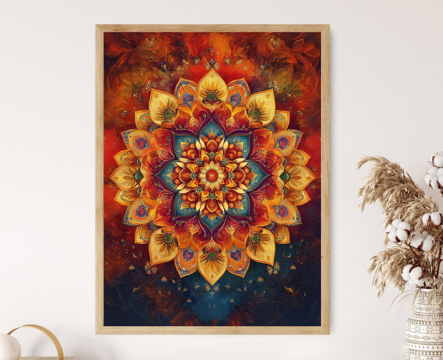 Affiche Mandala Gudi Padwa – Art sacré hindou pour décors de festival