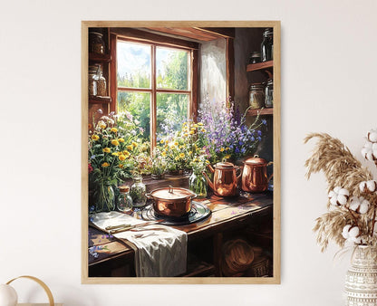 Affiche Cuisine Scandinave – Impression Art de Vaisselle en Cuivre