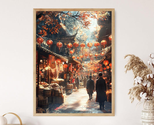 Affiche Thé aux Herbes et Enveloppe Rouge – Illustration de Panier