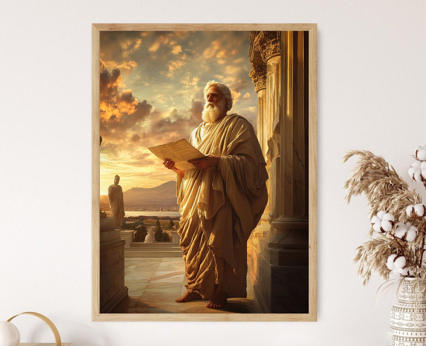 Affiche Philosophie Antique – Poster Portrait de Platon, Académie d'Athènes