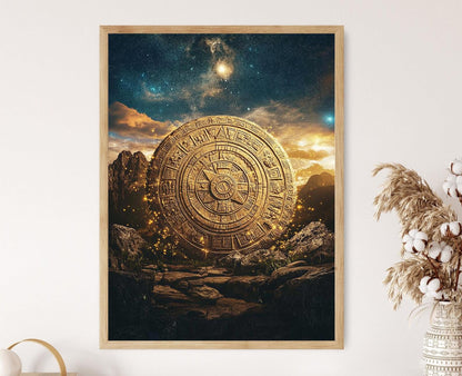 Affiche Inca – Poster Art Astronomique Ancien Andin