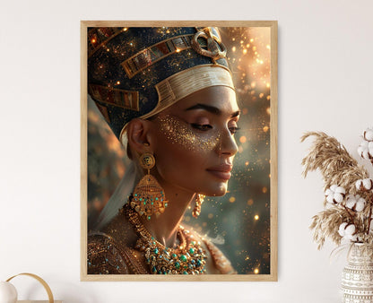 Affiche Nefertiti Moderne – Fusion de Tradition et Contemporain