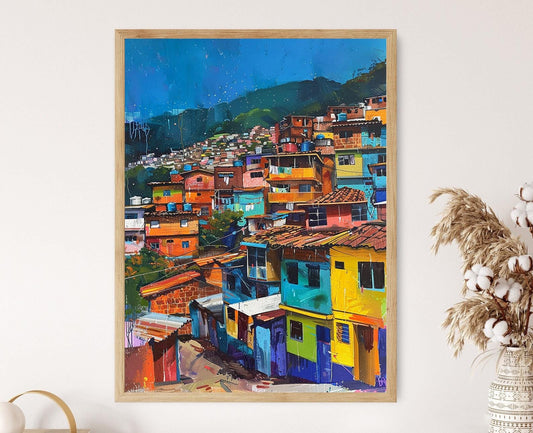 Affiche Favela Brésilienne – Impression Artistique, Décor Culturel