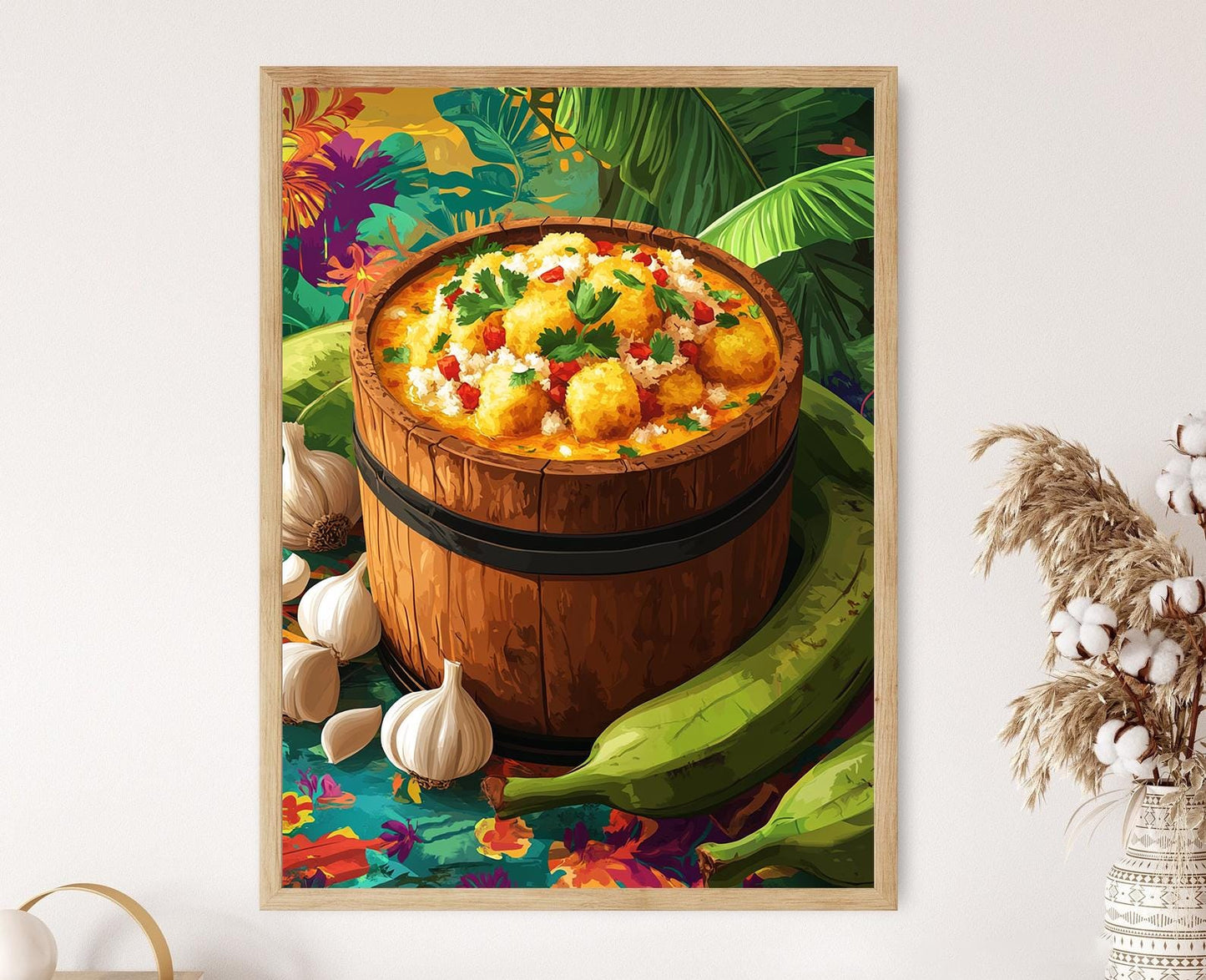 Affiche Mofongo – Illustration de la Cuisine Portoricaine Traditionnelle