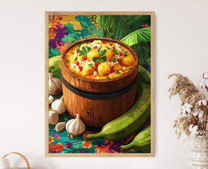 Affiche Mofongo – Illustration de la Cuisine Portoricaine Traditionnelle