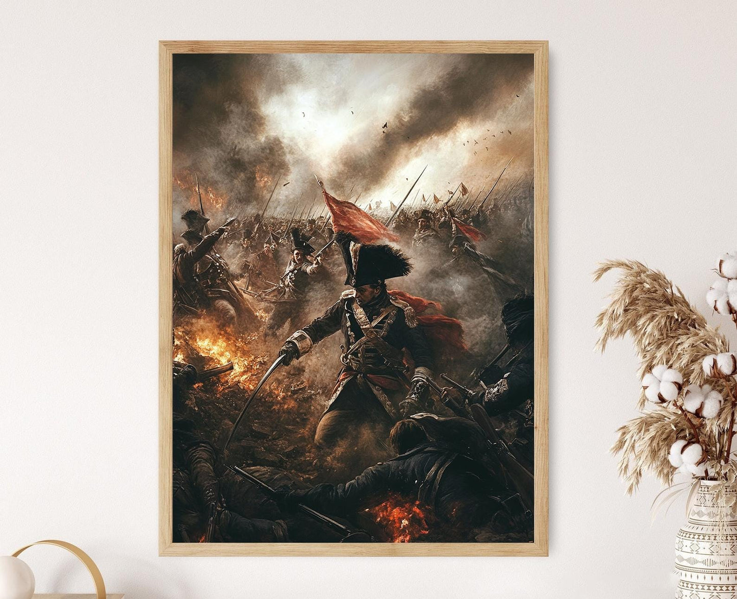 Affiche Bataille de Waterloo – Poster Art Napoléonien Élégant