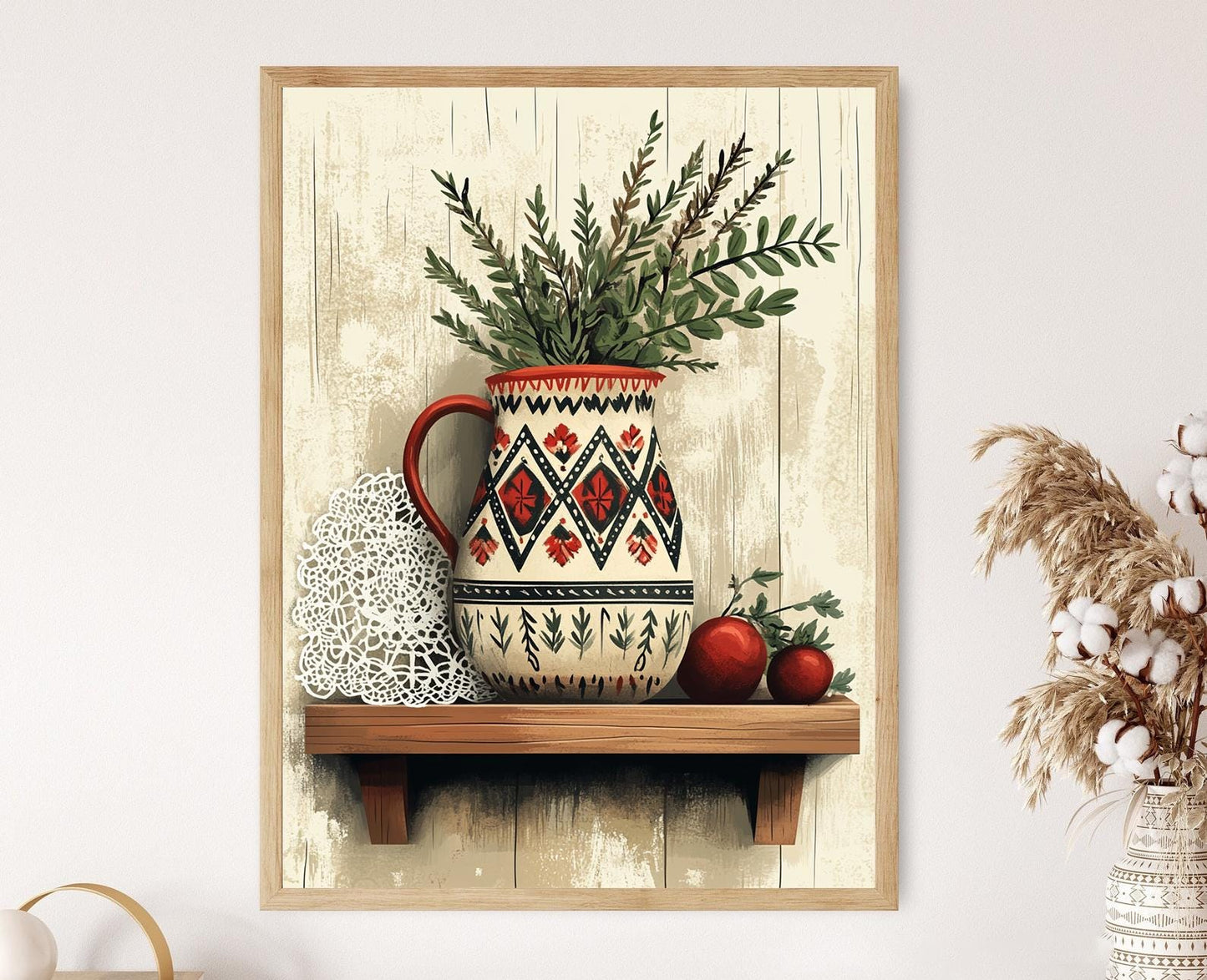 Affiche en céramique bulgare – Poster décor traditionnel de cuisine