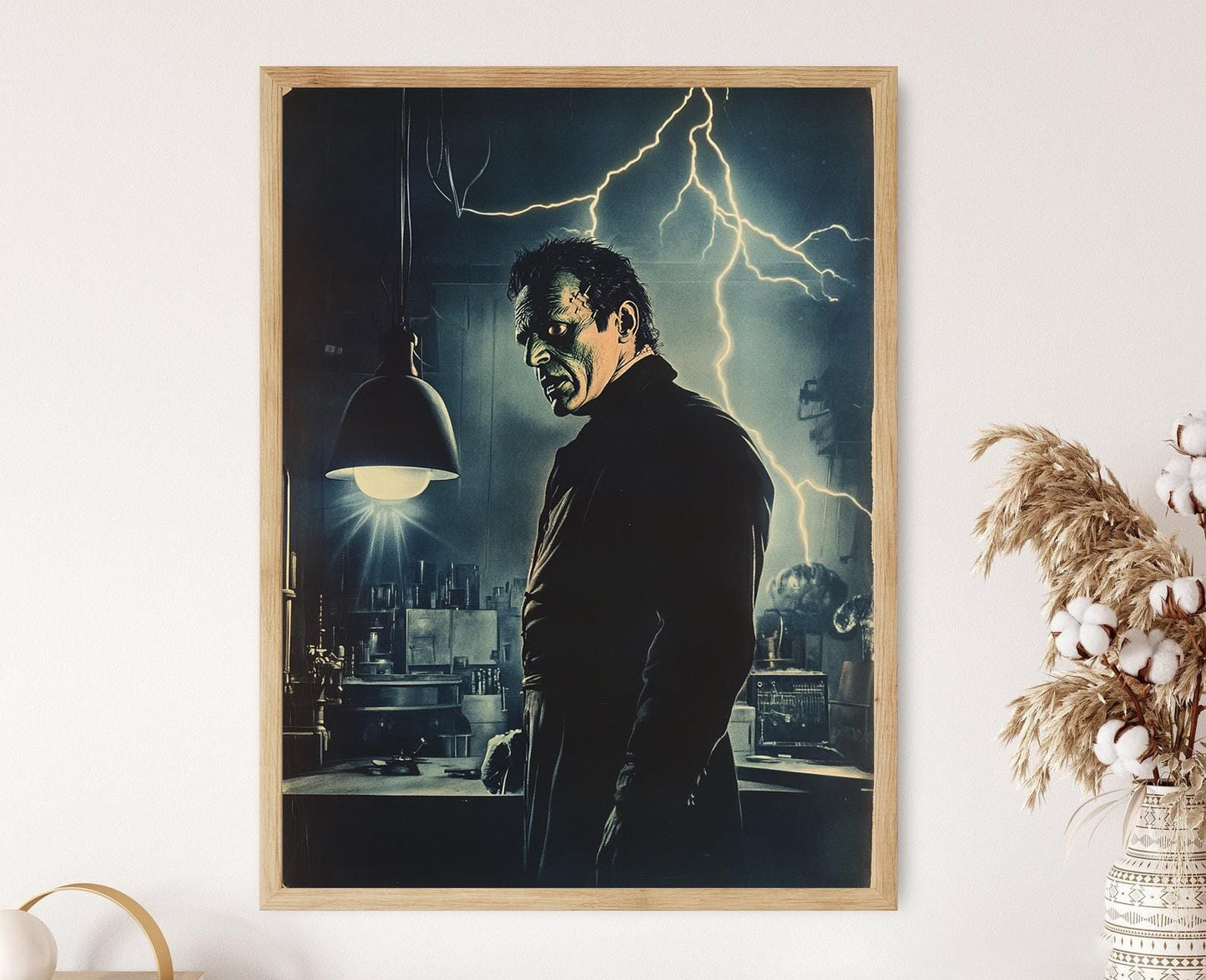 Affiche Gothique – Poster Art de Frankenstein, Inspiration Mary Shelley