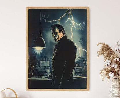 Affiche Gothique – Poster Art de Frankenstein, Inspiration Mary Shelley