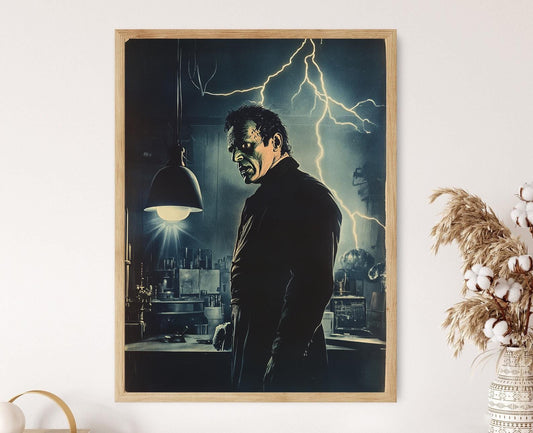 Affiche Gothique – Poster Art de Frankenstein, Inspiration Mary Shelley