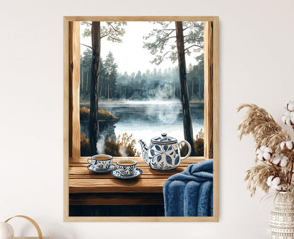 Affiche Sauna Finnois – Poster Art de Thé au Bord du Lac