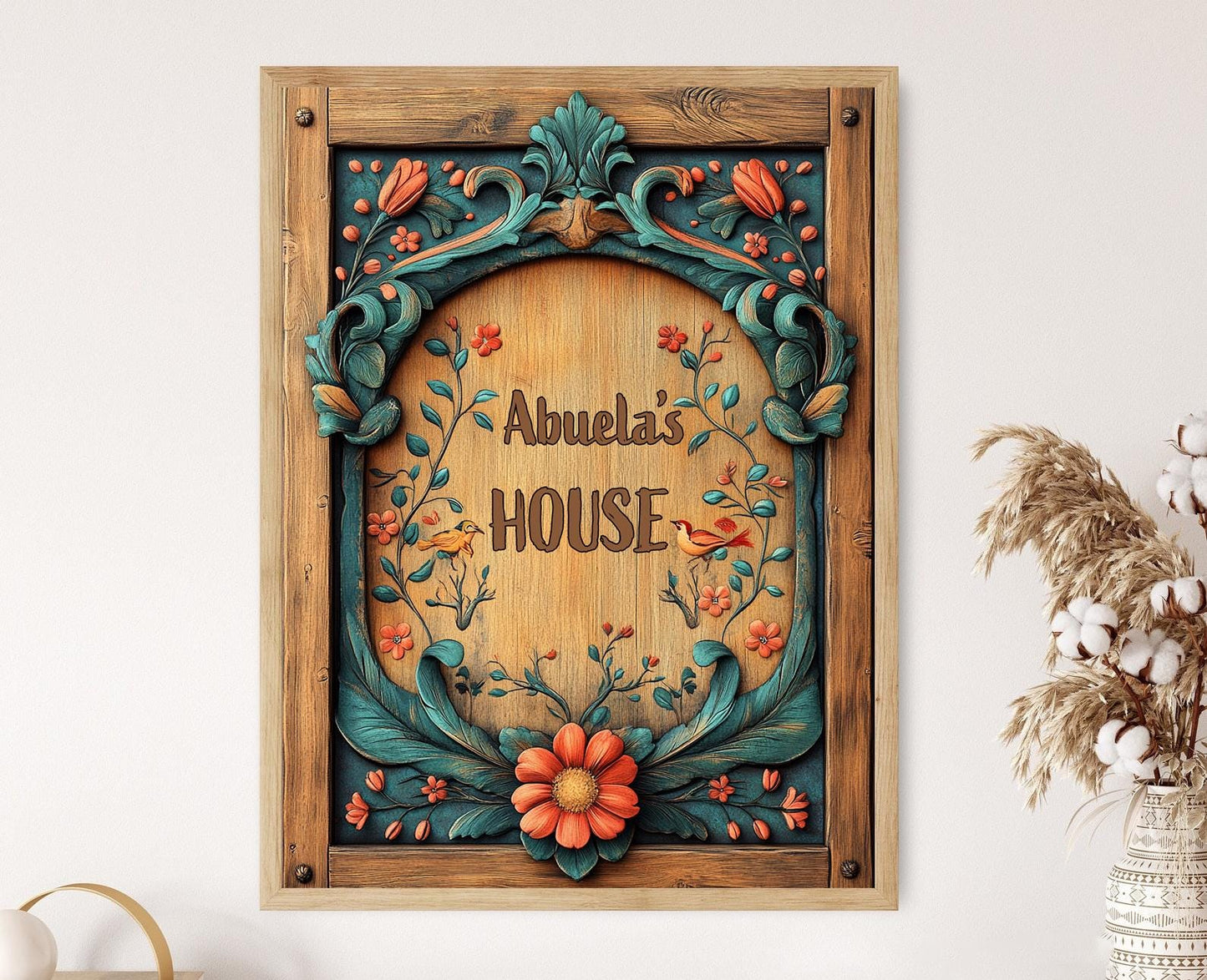 Affiche Maison d'Abuela – Poster Art Familiale Latine, Cadeau Grand-mère