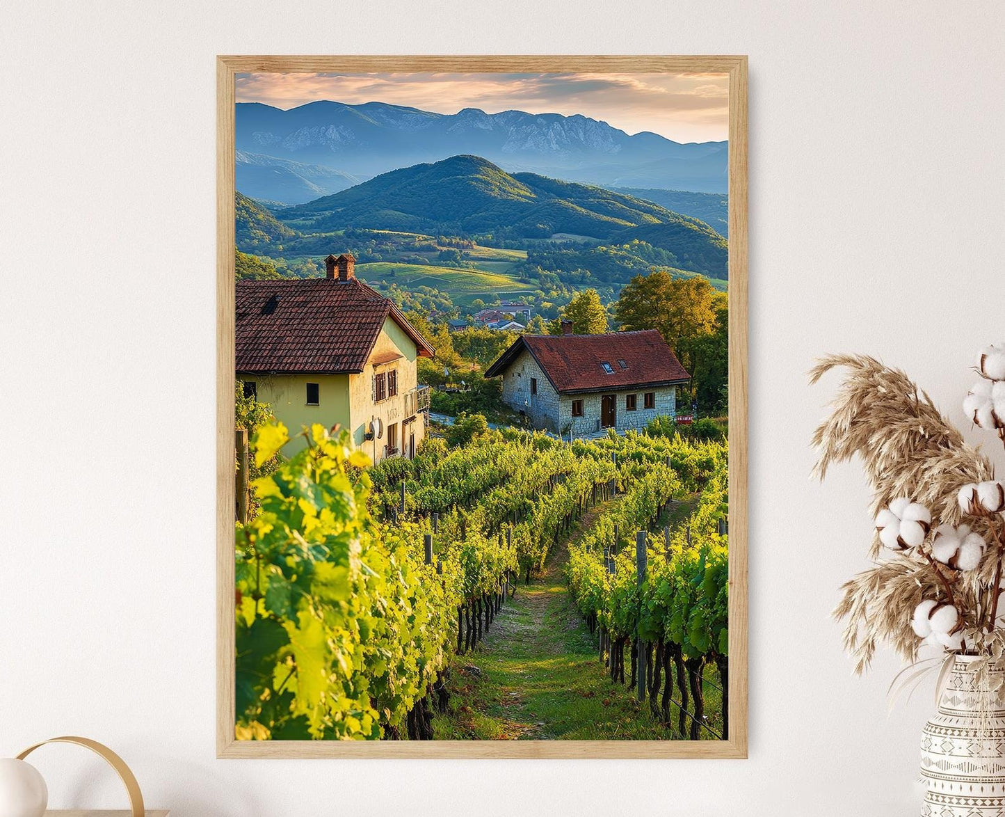 Affiche Vignobles de Vršac – Poster Paysage de la Serbie viticole