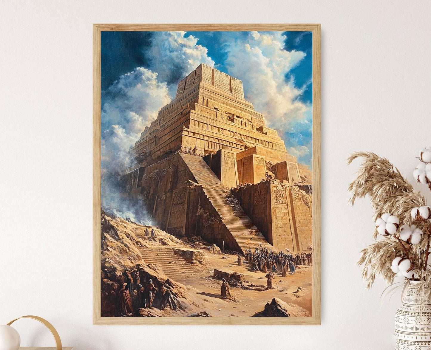 Affiche Ziggurat Babylonien – Poster Terrasses Grandioses et Architecture Ancienne