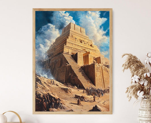 Affiche Ziggurat Babylonien – Poster Terrasses Grandioses et Architecture Ancienne