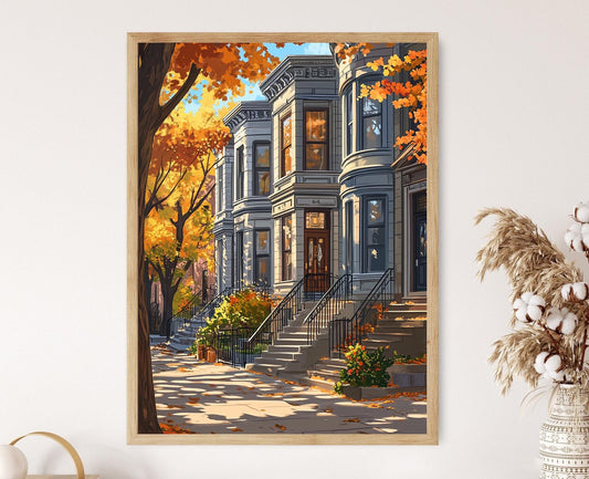 Affiche Chicago Greystone – Impression Art de l'Architecture Historique