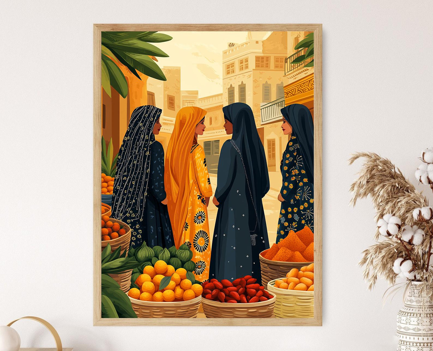 Affiche Femme yéménite – Illustration de la culture traditionnelle du Yémen