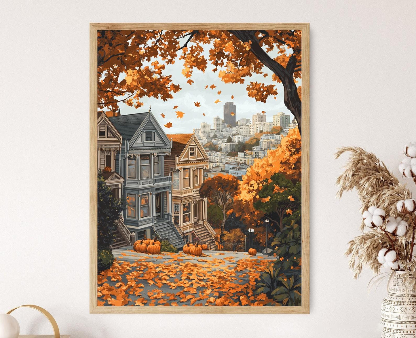 Affiche San Francisco – Impression Automnale des Dames Peintes Victoriens