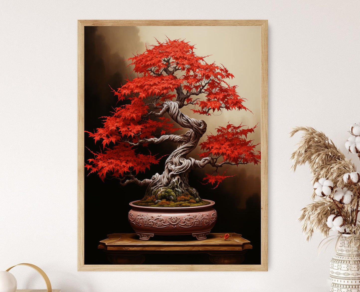 Affiche Bonsai Érable Tranquille – Art Botanique Fait Main pour Méditation