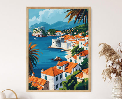 Affiche Dubrovnik – Poster Art de la ville vibrante de Croatie