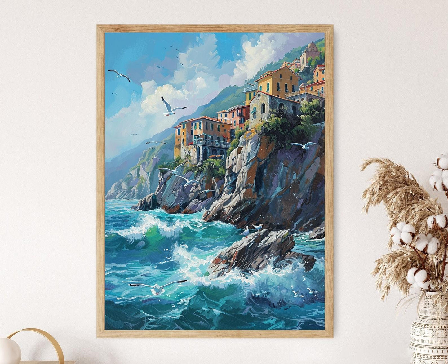 Affiche Cinque Terre – Poster Vue sur la Côte Italienne élégante