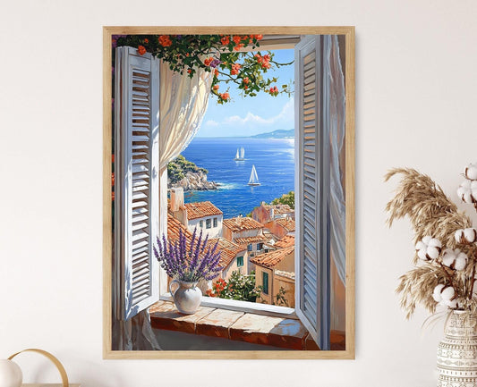 Affiche Côte d’Azur – Poster Vue maritime élégante de la Riviera