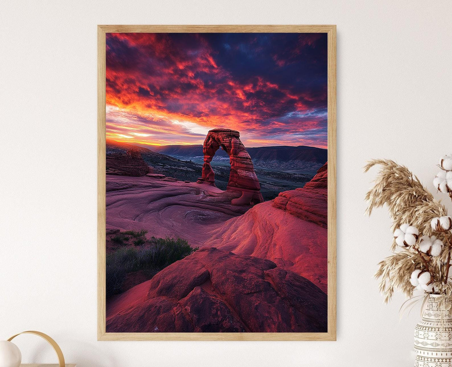 Affiche Parc National des Arches – Poster Arc Delicate au Coucher de Soleil