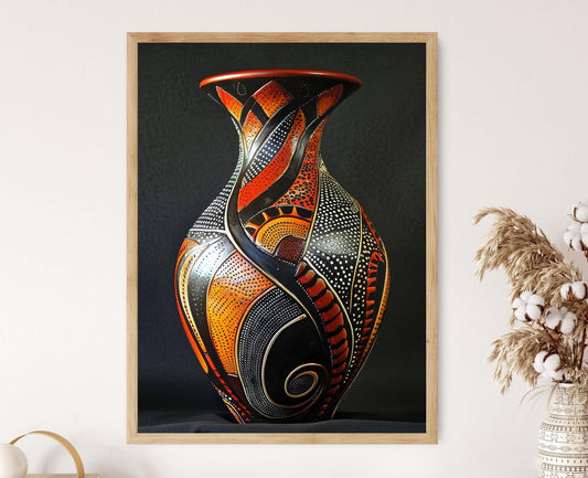 Affiche Art de la Poterie Zouloue – Poster Céramiques Africaines Colorées