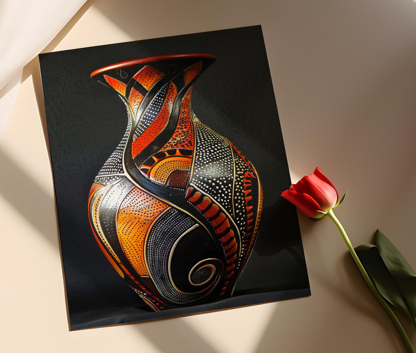 Affiche Art de la Poterie Zouloue – Poster Céramiques Africaines Colorées