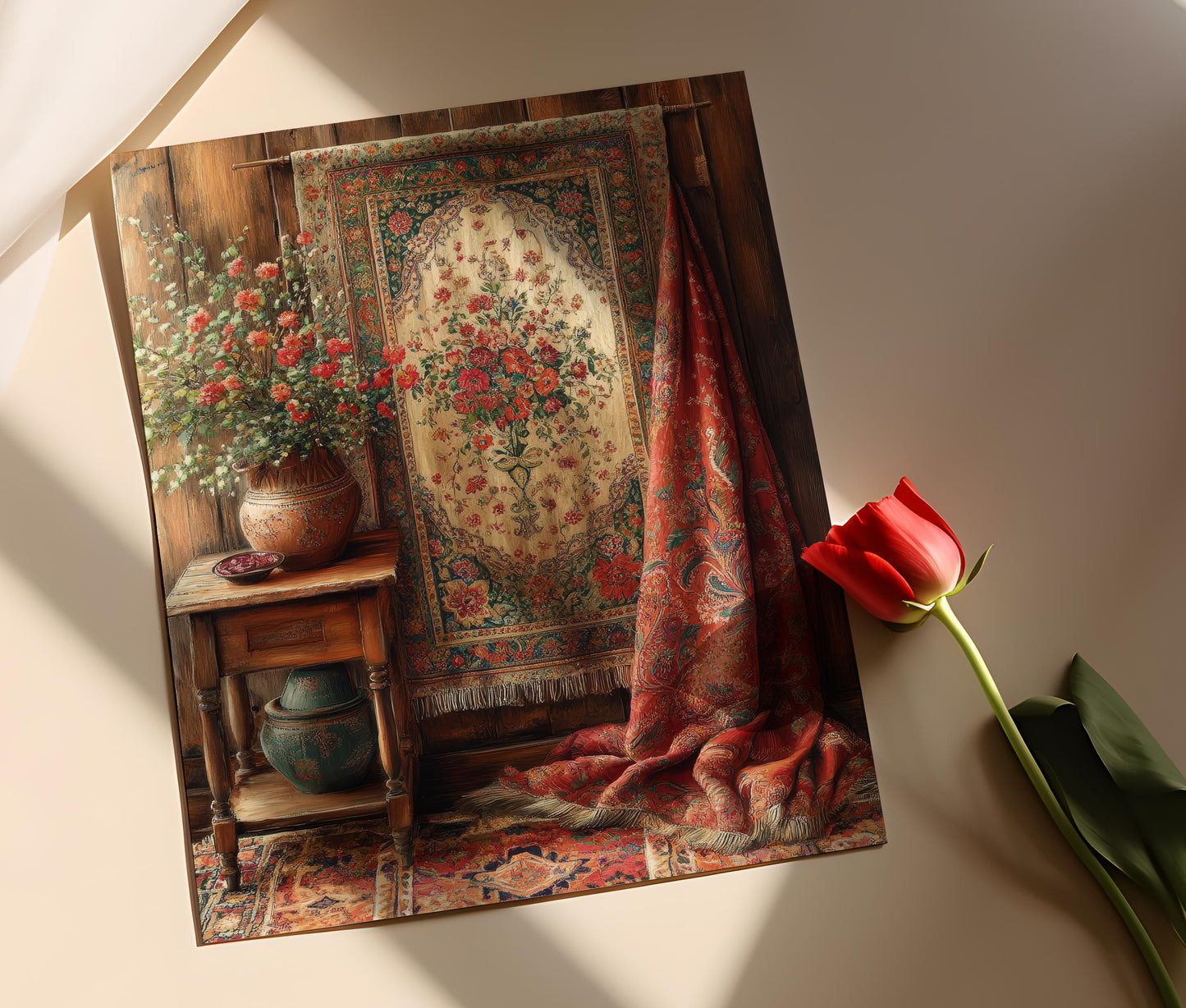 Affiche Tapisserie Cachemire – Poster Décoratif Motif Paisley