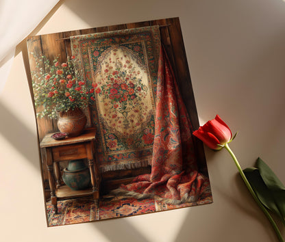 Affiche Tapisserie Cachemire – Poster Décoratif Motif Paisley