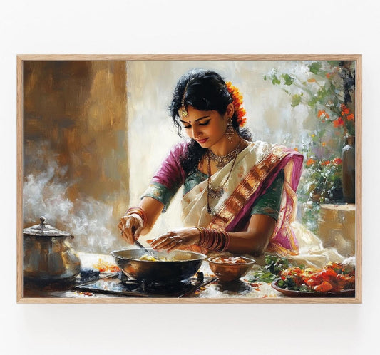 Affiche Art Culinaire Indien : Décor de Cuisine du Punjab