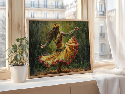 Affiche Danse Hula – Poster Art Exquise Capturant la Grâce de Hawaii