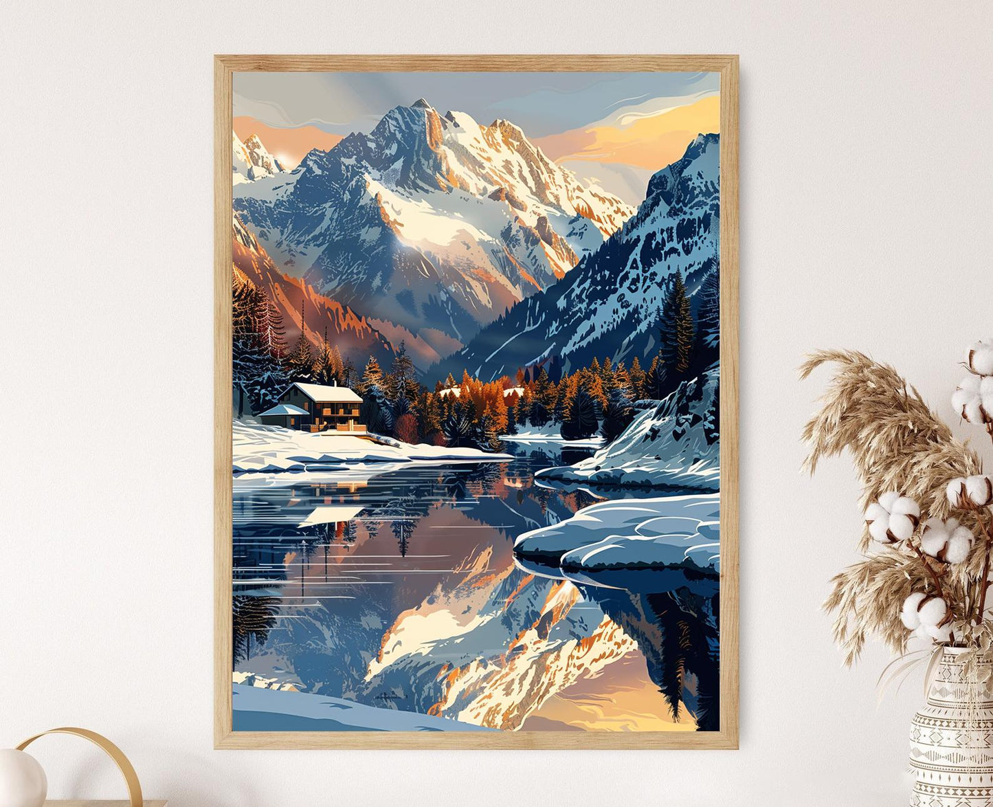 Affiche Chamonix – Poster Art de Paysage Montagnard Envoûtant
