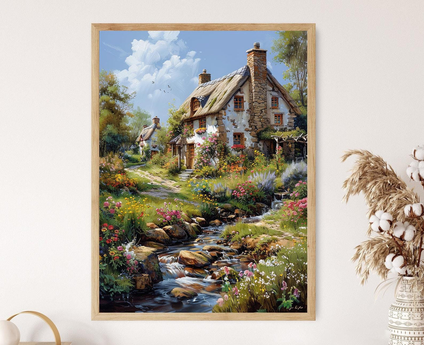 Affiche Villages Médiévaux – Poster Cottages en Chaume d'Adare