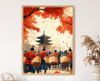 Affiche Festival de Taiko – Impression Art Décor Musique Japonaise