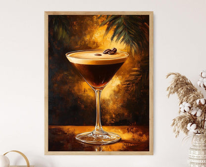 Affiche Espresso Martini – Illustration moderne du cocktail au café