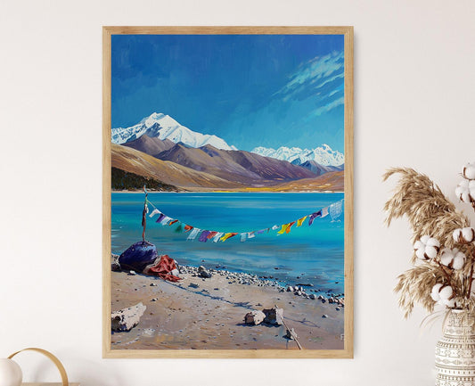 Affiche Yamdrok Lake – Poster des Eaux Turquoises en Tibet