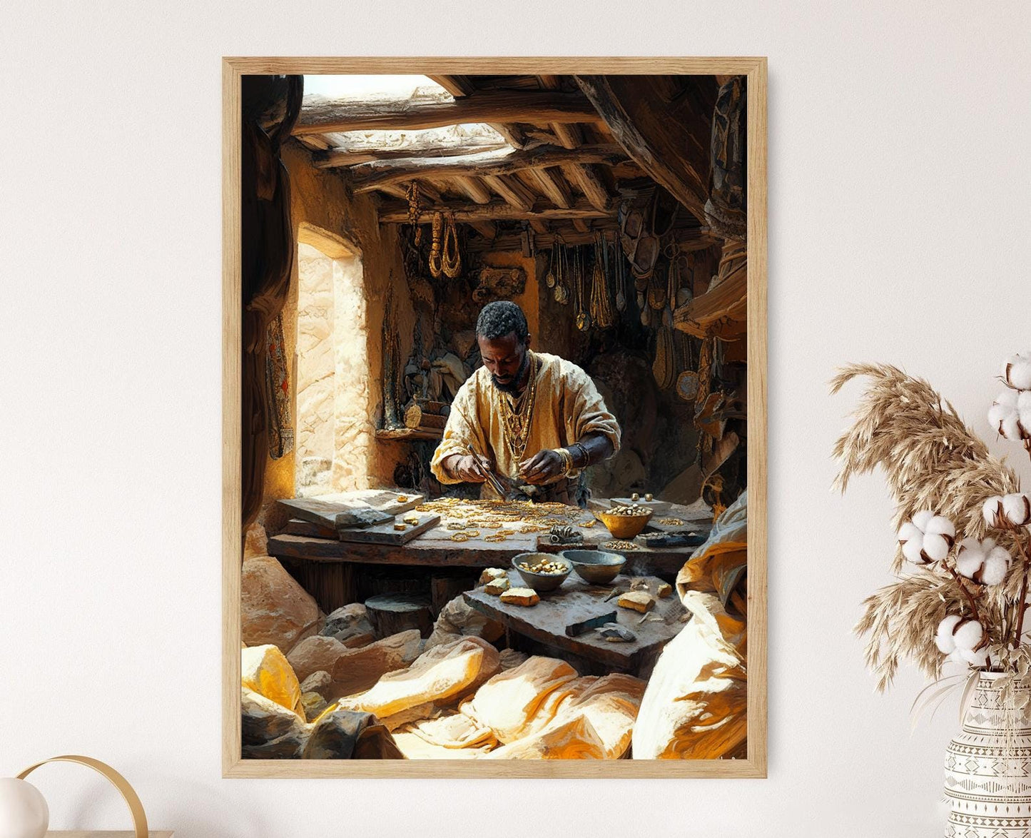 Affiche Artisanat Malien – Impression d'Art de Bijoux Traditionnels