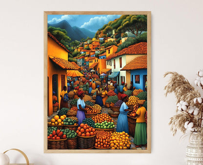 Affiche Côte d'Ivoire – Illustration de fruits africains en art mural