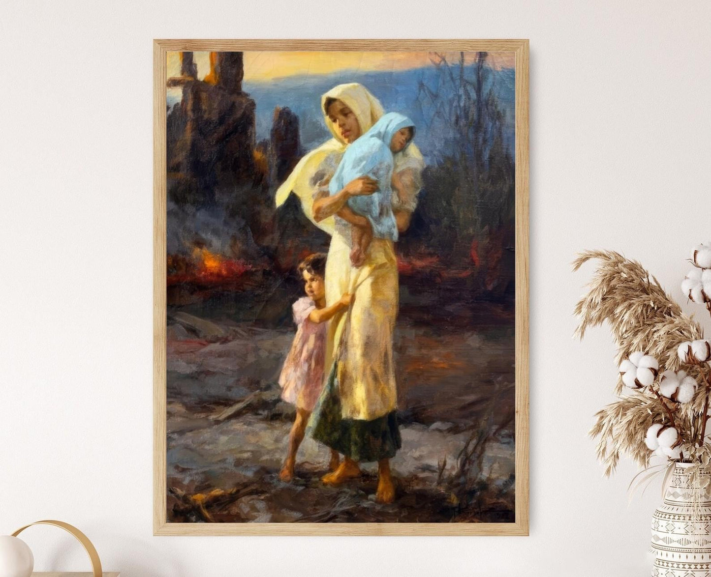 Affiche Fernando Amorsolo – Impression Vintage du Paysage Philippin "Ang Mga Ulila, 1952"