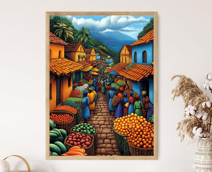 Affiche Sierra Leone – Illustration colorée de fruits africains
