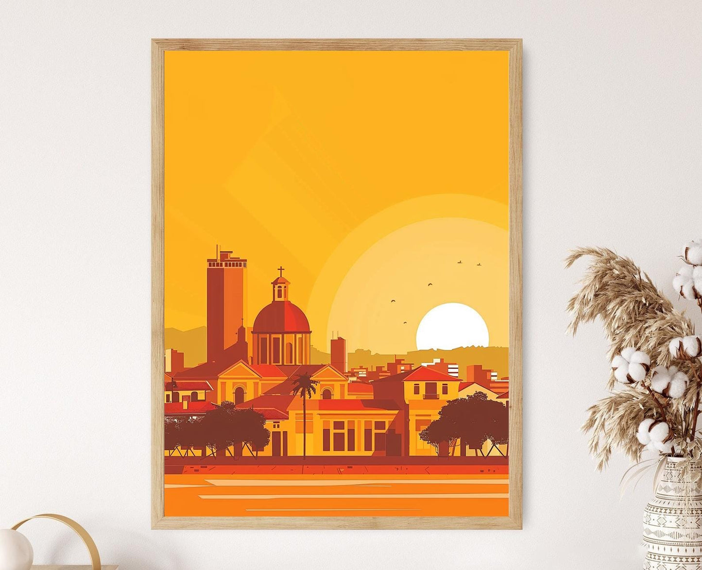 Affiche Asunción Paraguay – Impression d'art, Architecture néoclassique