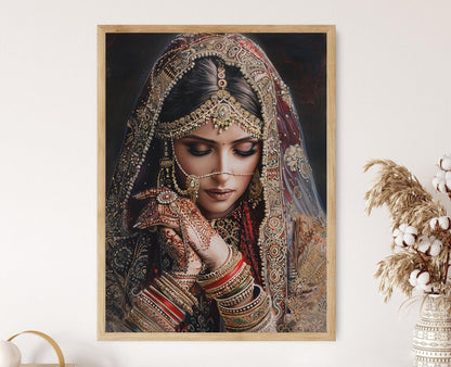 Affiche Mariage Pakistanais – Poster de Bijoux Traditionnels Intriqués