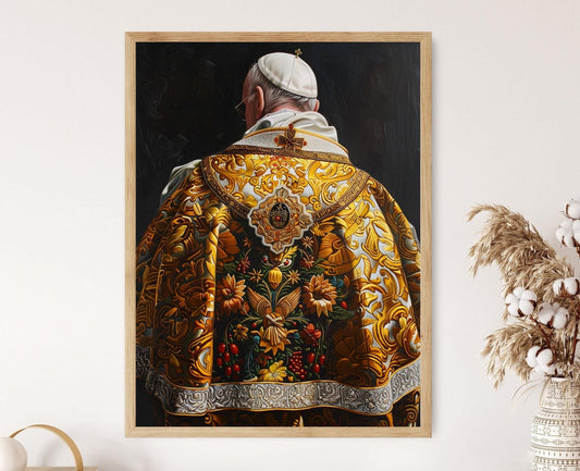 Affiche Régalia Papale – Poster de Tenue Cérémonielle du Vatican