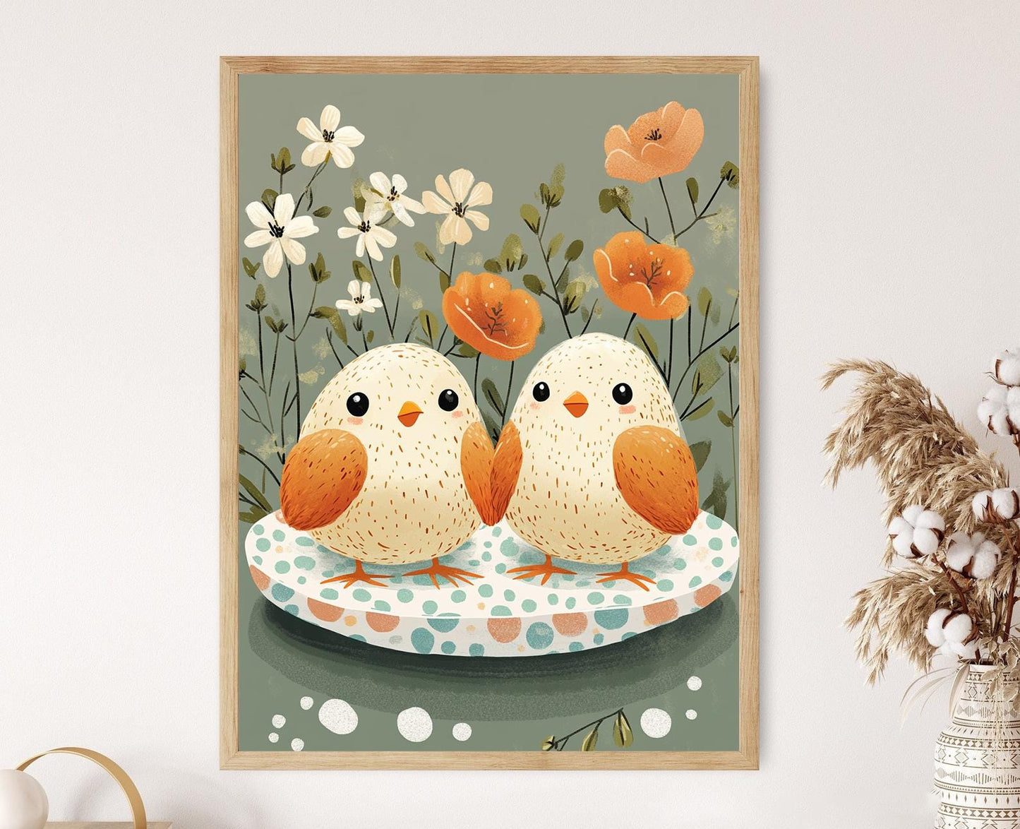 Affiche Œuf Diable – Impression Artistique Printanière et Ludique pour Cuisine